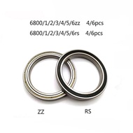 2pcs 6800 6801 6802 6803 6804 6805 6806 2RS RS ZZ 2Z Rubber Sealed Steel Cover Deep Groove Ball Bearing Miniature Bearing