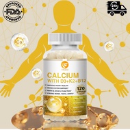 Calcium D3+K2+B12 capsules, vitamin D3, vitamin K2, vitamin B12,