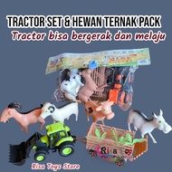 TRACTOR TOYS SET AND ANIMAL LIVESTOCK PACK / ANIMAL AND TRACTOR TOYS, VIRAL TOYS