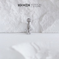 (1 Piece) Stone Butterfly Navel Piercing - Titanium F136 - Eyelets Store