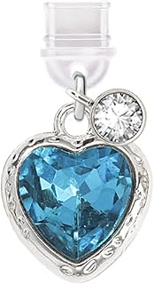 ELISE & FONDA TP641 Type-C Charging Port Anti Dust Plug Little 3D Crystal Love Heart Cell Phone Char