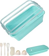 CHICHAUS Large size foldable silicone bread loaf pan with lid,11x4.7 Inch easy to store non stick Br