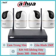 DAHUA wifi camera set, dahua wireless camera set with 2-way conversation - 2mp - Genuine product