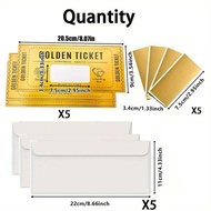 1Set Golden Ticket Scratch-off Card Scratch Off Ticket Concert Ticket Scratch-off Card Cinema Vouche