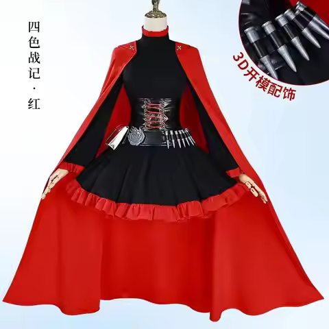 RWBY Beacon Signal Ruby Rose Cosplay Costume Little Red Riding Hood Battle Suit Cosplay Costume Anim