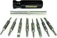 Eazypower 79752 1-Pack 4-in-1 Plus 12 Phillips/Slotted #0/3-4,#1/4-5,#2/8-10, 3/10-12; Square Recess