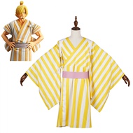 0510-HZW One Piece Japanese Animation anime cosplay Japanese Comic Kimono and Yamato Yellow Stripe Cosplay Stage Halloween Costume Party