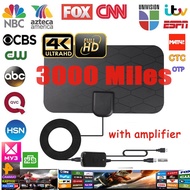 3000 Miles 8K Digital Dvb-T2 Tv Antenna with Amplifier Free tv  Booster 1080P