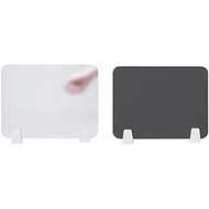 Desktop divider No Cutout 16"W x 12"H Dual Frosted Plexiglass Desktop and Countertop Clamp-on Privac