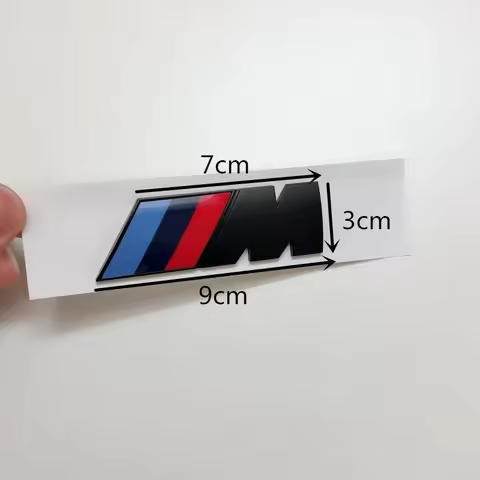 Rear Luggage Compartment Logo Sticker Metal Sticker M Logo For BMW M Performance 1 3 5 Series Power