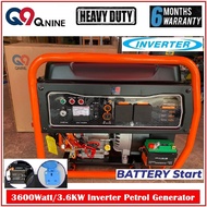 Qnine 3600Watt/3.6KW Inverter Petrol Generator LT4500Eio - Suitable for Electronics - 6 Months Local