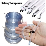 TRANSPARENT HOSE SMALL HOSE/ SIZES 5MM, 6MM, 8MM & 9MM