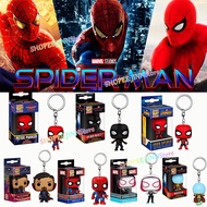 JINN Funko Pop Pocket Keychain Marvel Spiderman Gwen Doctor Strange Mysterio Vinyl Figure Toys Pendant Dolls Decoration Toys Collector Toys For Children Birthday Gift