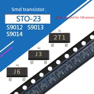 100pcs SOT-23 SMD Transistor MMBT9012 MMBT9013 MMBT9014 MMBT9015 MMBT9018 S9012 2T1 S9013 J3 S9014 J