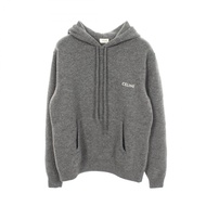 【二手】Celine CELINE連帽衫，Logo刺繡，針織，2A84Q227O，灰色，羊毛/羊絨混紡，女款針織連帽衫，二手