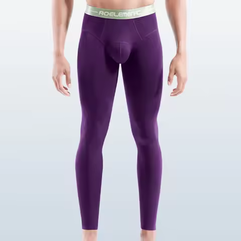 Men's Thin Single-Piece Thermal Pants, Slim Fit Base Layer Pants, Youth Thermal Pants, Slim-Fit Autu