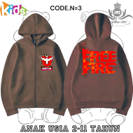 JAKET SWEATER HOODIE ZIPER FREE FIRE LAKLAKI ESPORT ANAK - ANAK KEREN MOTIP 2025