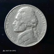 Koin Amerika 5 Cent Tahun 1970 S Liberty - FC02