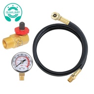 Air Tank Repair Kit W/Safety Valve, Pressure Gauge and 4 Feet Air Tank Hose Assembly Parts for Porta