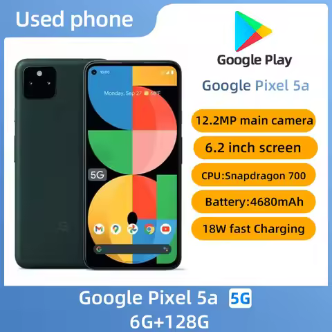 Google Pixel 5A 5G Smartphone 128GB ROM 6.2inch Snapdragon 4600mAh Battery used phone