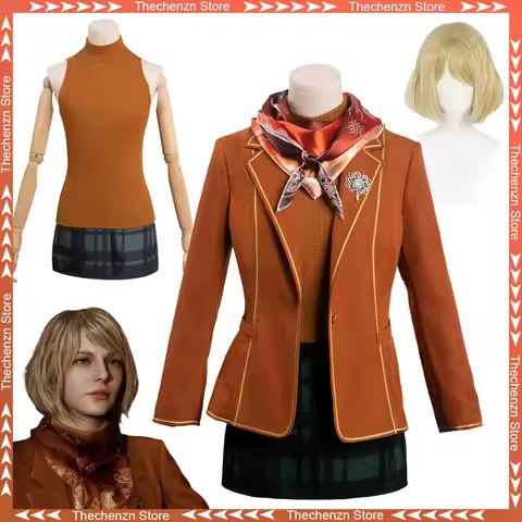 Fancy Dress Biohazard Ashley Cosplay For Woman Wigs Costume Game Hazard Bio 4 Re Halloween Female Ro