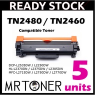 5x Toner TN2460 TN2480 TN-2480 TN2480XL Compatible For Brother HL-L2370DN HL-L2385DW DCP-L2550DW MFC