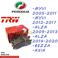 Offer TRW BRAKE PAD - PERODUA  // MYVI / ALZA / AXIA / BEZZA