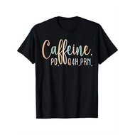 Caffeine Po Q4H Prn Nurse T-Shirt Street Style Holiday For Family Fun Crew Neck Short Sleeve