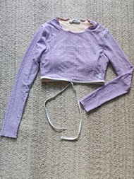 Brand new Lyn Around purple cute top with chest pads  可愛紫色短上衣連胸墊