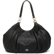 Coach Handbag Lily Shoulder Bag In Refined Natural Pebble Leather Black # F12155