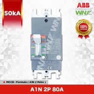 ABB MCCB Breaker A Formula Model A1N 2P 50kA Size 80 Amps (A)