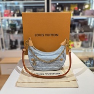 98%NEW二手LV牛仔月亮包,M24846 , Louis Vuitton Monogram Denim Loop #香榭站正品