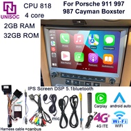 NEGHU สำหรับ Porsche 911 997 987 Cayman Boxster สีเทาเงิน OEM CarPlay 8 "2 Din Android 13เครื่องเล่น