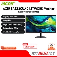Acer SA322QUA 31.5" IPS 75Hz 2K HDR10 Ultra Slim Monitor (HDMIx2/ DP/ AUXO) Free-Sync Built-in SPK
