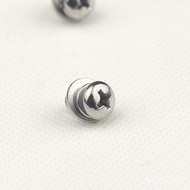 Small Plate M5 Three-Combination Head Machine~* 8 Nails * 30 Elastic Pad Stainless Steel Ball Flat P