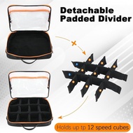 【8NEW】Transparent Cube Storage Bag with 12 Detachable Dividers Adjustable