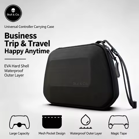 Skull&Co. Universal Controller Storage Bag for PS5 Controller - Large Capacity, Minimalist, Elegant,