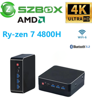 SZBOX AMD Ryzen7 4800H Mini PC Dual 2.5G LAN WIFI6 BT 5.2  4K HDMI Wins11 DDR4 3Display Desktop Office Gaming Computer