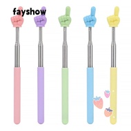 FAYSHOWSG Teaching Pointer, Stainless Steel Finger Design Finger Reading Sticks, Professional Telesc