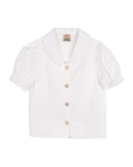 Kloset Etcetera Be My Guest Top (Hotel-16) เสื้อคอปก ผลิตจากผ้าลูกไม้