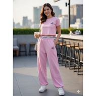 One set croptop & monologo jogger pants ck style