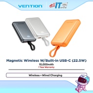 Vention Magnetic Wireless Power Bank 10000mAh 3C (Grey/Beige/Orange)