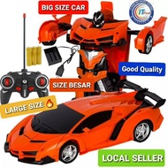 Remote Control RC Toy Car Transformer Deformation 2 in 1 Robot Permainan Kereta Kawalan Jauh