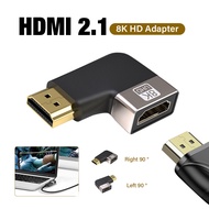 HDMI Adapter 90 Degree Right Angle HDTV 2.1 8K@60Hz Male to Female Cable Converter HDMI Extension Connector for Laptop Prjecto