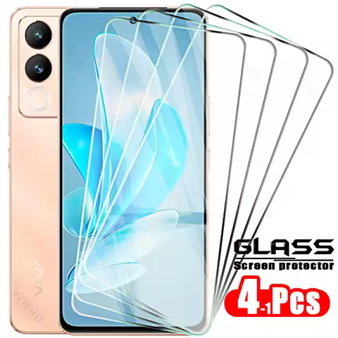 4-1 Tempered Glass for Vivo V30 Lite V29 Lite Screen Protectors Protective Glass on V29e V27e V25e V
