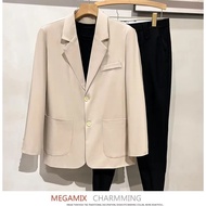 Men S-4XL Casual Blazer Linen Loose Suit Jacket Gray Khaki  Brown Black Coat Business Office Wedding