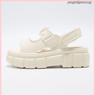 【New Arrival】UTUNE Womens Sandals Two Strip Sandal Casual Soft Thick Sole Non-Slip Flat Beach Shoes