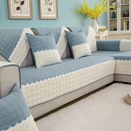 Sofa cushion mat sofa cover non-slip cotton 1 2 3 seater L shape sofa cottton sofa cover 6 designs machine washable