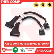 USB 3.0 to USB 2.0 Motherboard Adapter Cable 19-Pin to 9-Pin Header Converter Cord for Desktop Front