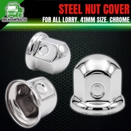 Nat Cover Lorry 41MM COVER NUT Lori BESI CHROME TAYAR NUT COVER LORI 6 TAYAR ISUZU HINO LOGO Truck 3
